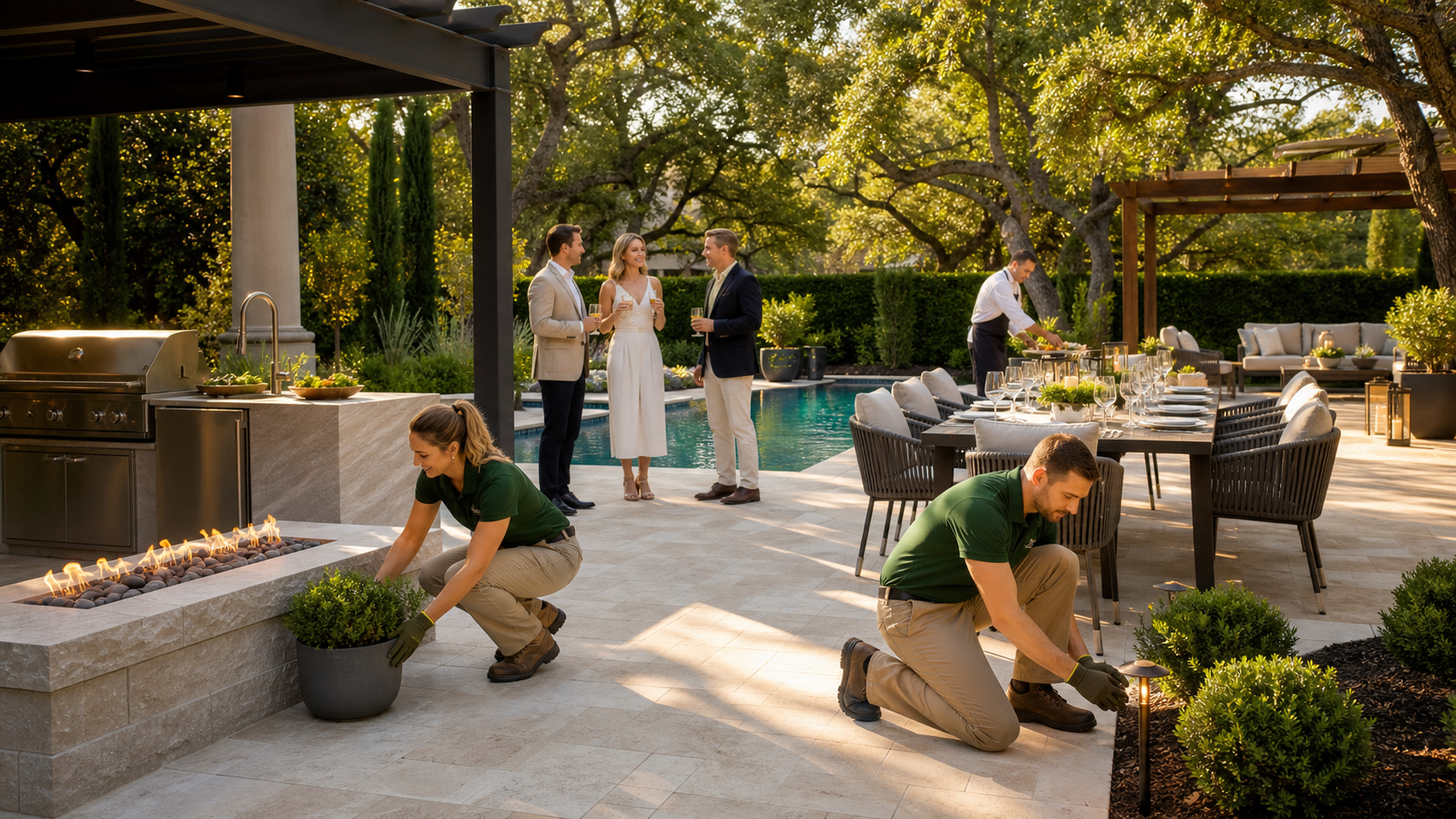 Outdoor Entertaining Landscapes for Lafayette Luxury Homes