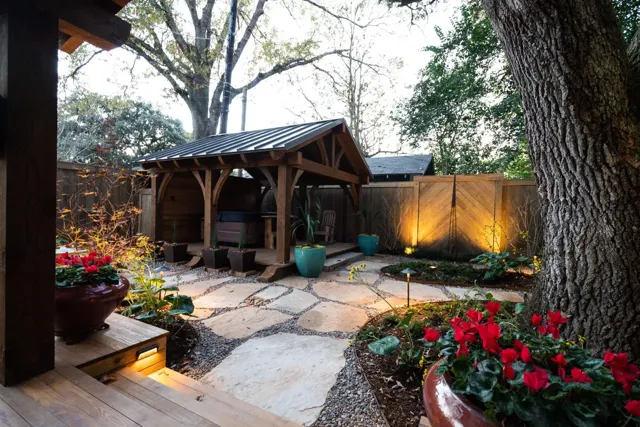 Williams project — Flagstone · Planting · Drainage · Multi-zone lighting
